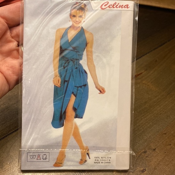 Vintage Celina knee high stockings K32 suntan brand new in package - Picture 2 of 2